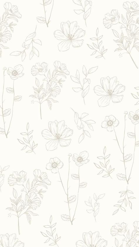 Minimalist Flower Wallpaper, Cute Line Drawings, Kobo Wallpaper, Minimalist Floral Wallpaper, Off White Wallpapers, Macbook Air Wallpaper, Wallpaper Iphone Boho, Interior Wallpaper, Ipad Background