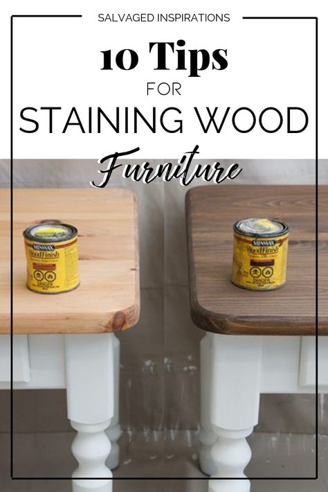 Staining Wood Furniture, Refurbished Furniture Diy, Salvaged Inspirations, Wood Furniture Plans, Staining Furniture, Upcycled Furniture Diy, Country Homes, Diy Furniture Easy, Wood Furniture Diy