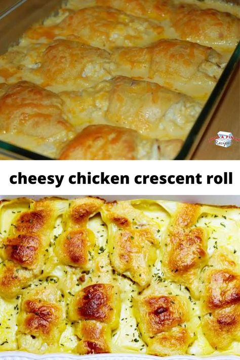 Cheesy Chicken Crescent Roll is an easy family dinner recipe that will become a go-to dish! Crescent Chicken, Easy Family Dinner Ideas, Stuffed Crescent Rolls, Chicken In The Instant Pot, Recipes Using Crescent Rolls, Chicken Crescent Rolls, Chicken Crescent, New Chicken Recipes, Rolls Easy