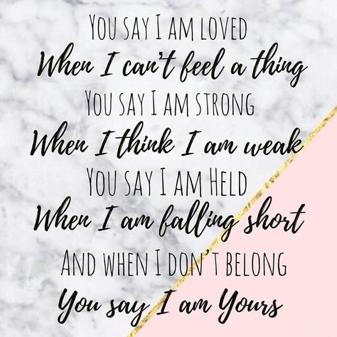 Lauren Daigle Lyrics - You Say - Taking all I have & now I’m laying at it Your feet. You have every failure, God. You have every victory! 🖤 #laurendaigle #yousay Christian Song Lyrics Quotes, Lauren Daigle Lyrics, Christian Music Lyrics, Christian Song Quotes, Christian Lyrics, Worship Songs Lyrics, Worship Lyrics, Christian Song Lyrics, I Am Loved