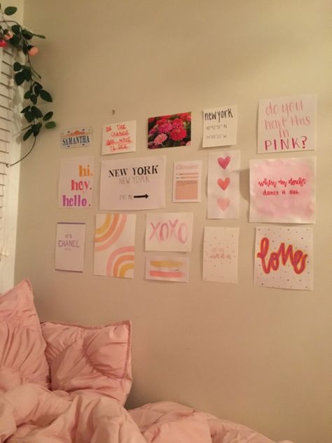 Cute Walls For Bedroom, Handmade Room Decor Ideas Aesthetic, Aesthetic Room Stickers, Pink Aesthetic Wall Decor Bedroom, Cute Drawings For Room Decor, Diy Girly Room Decor Crafts Wall Art, Handmade Posters For Room Aesthetic, Wall Doodle Art Bedroom Aesthetic, Girly Room Makeover