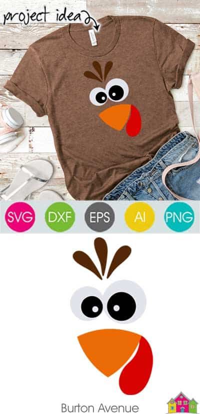 Fall Svg Files Free, Thanksgiving Shirts Svg, Turkey Face Svg, Thanksgiving 2023, Turkey Face, Silhouette Cameo Crafts, Turkey Shirts, Cricut Projects Beginner, Fall Svg