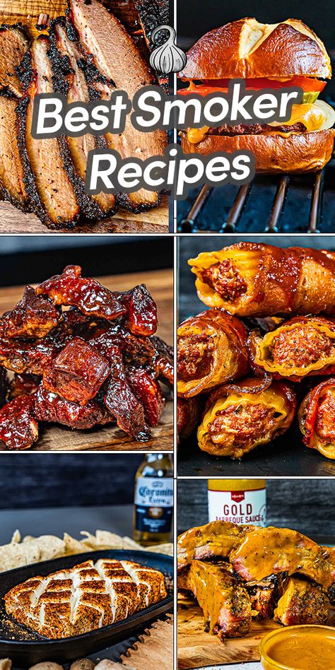 Best Smoker Recipes Ideas For Smoker, Wood Chip Smoker Recipes, Smoked Meats Recipes Smokers, Food For The Smoker, Smoked Main Dishes, Smoker Recipes Electric Appetizers, Recipes On The Smoker, Gas Smoker Recipes, Smoker Recipes For Beginners