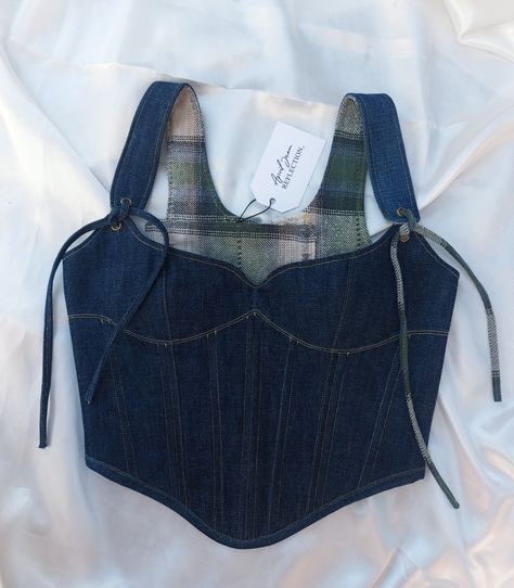 Reworked Denim, Denim Corset Top, June 1st, Denim Corset, Corset Top, Lucky Brand