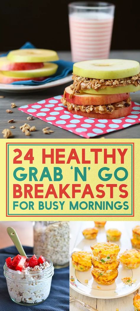 Grab N Go, Healthy Breakfast On The Go, Grab And Go Breakfast, Diet Vegetarian, Breakfast On The Go, Quick Healthy, Quick Breakfast, Breakfast Casserole, Healthy Breakfast Recipes