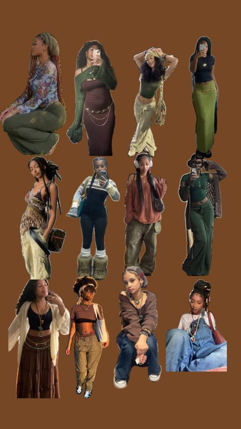 Earthy Aesthetic Outfits, Earthy Aesthetic Fashion, Earthy Outfits Aesthetic, Winter Hippie, Black Hippy, Spiritual Fashion, Boho Fits, Earthy Aesthetic, Earthy Style