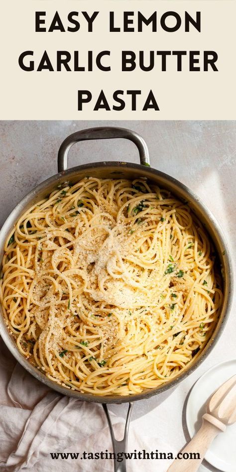 You'll love this Lemon Butter Pasta Recipe! With a lemon butter pasta sauce, perfectly cooked spaghetti, and plenty of cheese, each bite of this easy pasta dish is so delicious! No Ingredient Dinner, Minimal Ingredient Recipes, Lemon Butter Sauce Pasta, Spaghetti And Cheese, Lemon Butter Pasta, Pasta With Lemon Sauce, Sicilian Culture, Butter Sauce For Pasta, Quick Foods