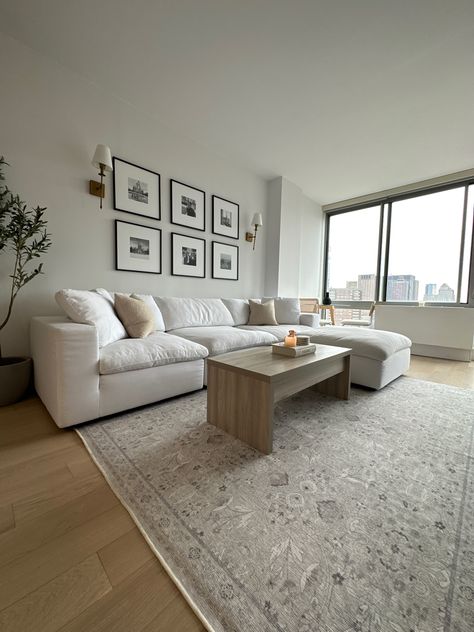 Neutral apartment decor neutral apartment tour neutral home Neutral Apartment Decor, Neutral Apartment, Clean Living Rooms, Apartment Simple, Couches Living, Couch Ideas, Room Couches, Condo Living Room, Minimalist Living Room Decor