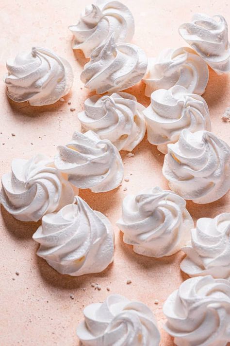 Fat Free Desserts, French Meringue, Brown Eyed Baker, Meringue Cookie Recipe, Danish Butter Cookies, Eton Mess, Meringue Cookies, Gel Food Coloring, Pastry Bag