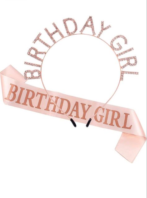 Happy Birthday Girl, Rose Gold Birthday, Rose Gold Accessories, Girls Tiara, Rose Gold Tiara, Crown Birthday, Birthday Tiara, Birthday Sash, Birthday Headband