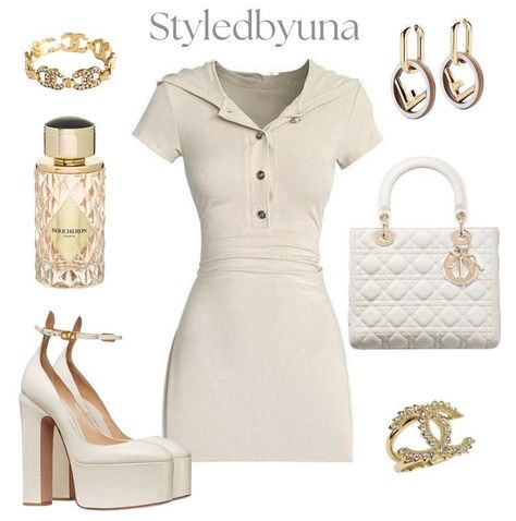 #fashion #aesthetic #cream #gold #chanel #dior #oldmoney Chique Outfits, Classy Girl, Estilo Preppy, Girl Meets World, Virtual Stylist, Mode Inspo, Looks Chic, Kpop Fashion Outfits, Fancy Outfits