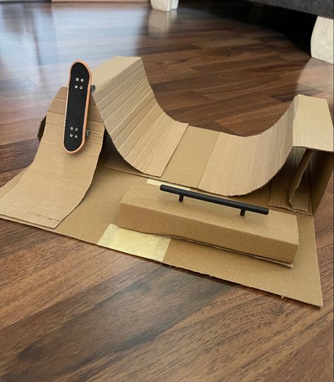 Diy Skate Park, Cardboard Skate Park, Diy Mini Skate Park, Diy Tech Deck Skatepark, Clay Skatepark, Skate Ramps Backyard, Fingerboard Park Diy, Skateboard Craft, Skate Park Design