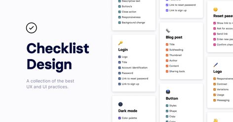 Checklist Design is a curated list of checklists ranging from website pages, to UI components, all the way to branding assets. Website Components, Checklist Design, Checklist App, Branding Assets, Blog Post Checklist, Website Checklist, Ui Design Principles, List Website, Tool Logo