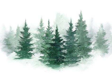 Excited to share this item from my #etsy shop: Forest Green Wall Art Print, Christmas Trees Wall Decor, Evergreen Conifer Trees Watercolor Painting, Spruce Trees Digital Print Download Evergreen Trees Watercolor, Watercolour Evergreen Trees, Evergreen Watercolor Painting, Evergreen Tree Watercolor, Spruce Tree Painting, Watercolour Pine Trees, Watercolor Trees Simple, Spruce Tree Drawing, Forest Line Drawing