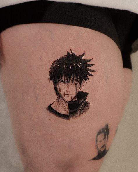 Toji X Megumi Custom Split Face Tattoo #toji #tojifushiguro #megumi #megumifushiguro #jjk #jujutsukaisen #jjktattoo #jujutsukaisentattoo #animetattoogermany Megumi Tattoo Ideas, Toji Tattoo, Split Face Tattoo, Megumi Tattoo, Toji X Megumi, Jjk Tattoo, Manga Tattoo, Toji Fushiguro, Tattoo Collection