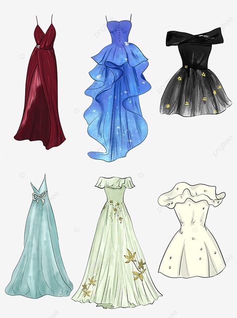 Jewelry With Wedding Dress, Fashion Design Inspiration, Dress Png, Fashion Design Books, Party Png, Fashion Drawing Sketches, Fashion Illustrations Techniques, Dress Design Drawing, Fashion Illustration Sketches Dresses