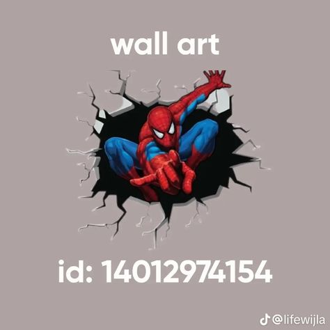 Bloxburg Picture Codes Spiderman, Spiderman Codes Bloxburg, Bloxburg Wall Art Decal Codes, Spider Man Bloxburg Codes, Bloxburg Boys Room Decals, Spider Man Decals Bloxburg, Spiderman Bloxburg Decals, Bloxburg Spiderman Decal Codes, Spider Man Decal Codes Bloxburg