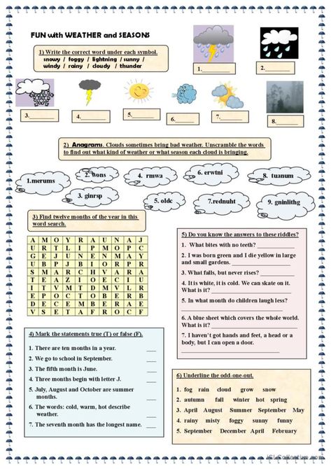 Ordinal Numbers, Vocabulary Practice, Different Exercises, Esl Worksheets, Months In A Year, Riddles, Word Search, Vocabulary, How To Find Out