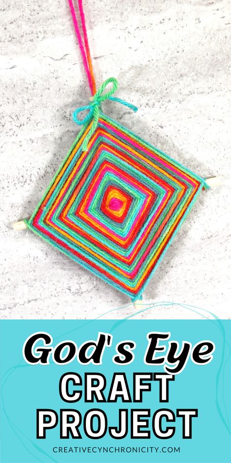 This is a classic summer camp or Vacation Bible School craft. Weaving yarn around criss-crossed sticks, you can create a beautiful God’s Eye craft project to hang in your home. You basically only need two craft materials to make these and can often find them at your local dollar store. Gods Eyes Craft, Vbs Crafts For Teens, Church Camp Crafts, Vacation Bible School Crafts, Biblical Crafts, God's Eye Craft, Vacation Bible School Craft, Sun Crafts, Jesus Crafts