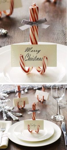 DIY Custom Christmas Simple Christmas Decor, Christmas Projects Diy, Easy Christmas Diy, Christmas Table Settings, Noel Christmas, Christmas Centerpieces, Candy Canes, Christmas Table Decorations, Christmas Deco