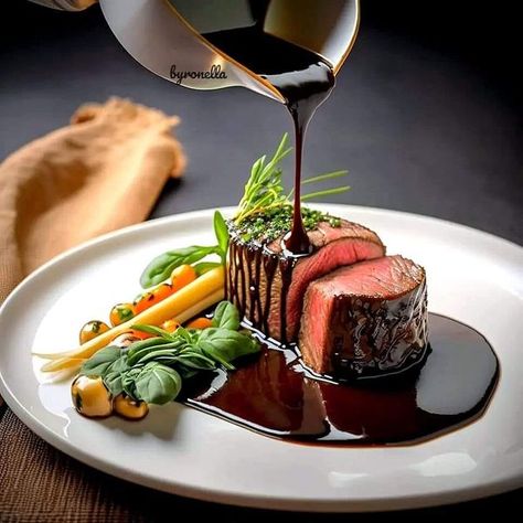 Michelin Star Chefs ⭐ ⭐⭐ ⭐⭐⭐ | Chef Byron Ella | Facebook Michelin Star Food Plating, Truffle Mashed Potatoes, Gastronomic Food, Michelin Food, Food Presentation Plates, Red Wine Reduction, Michelin Star Food, Gourmet Food Plating, Steak Dishes