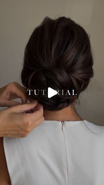 Antonina Ilchenko on Instagram: "Should I do more tutorials? ✨ Makeup Artist @tatiana__irving Model @siena_solinda #hairtutorial #updotutorial #tonyastylist #newreel #hairbrained" Hair Up Bun Messy, How To Bridal Updo, Wedding Guest Hairstyles Low Bun, Clean Up Do Hairstyles, Easy Bridal Hairstyles Diy, Easy Sleek Bun Hairstyles, Low Bun How To, Formal Low Bun Hairstyles Tutorial, Messy Bun Wedding Hair Tutorial