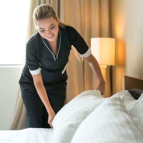 You may have always wondered about the duties a housekeeper has. It sounds attractive to have extra help around the house, but what does a housekeeper actually do? Is it also possible to hire a housekeeper for just a couple of days instead of the entire week? We can help clear up these questions. Here, we answer all the main questions you may have about the duties of a housekeeper, so you can feel confident about taking the next step to hire one. Money Overflow, Hotel Housekeeping, Room Attendant, House Maid, Hotel Ads, Domestic Worker, Billing Software, Maid Uniform, Luxurious Lifestyle