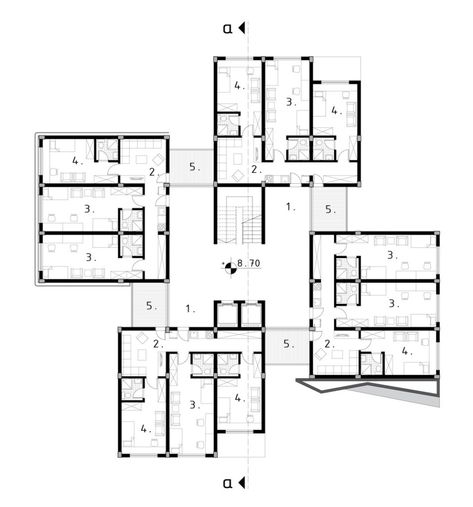 Nis Serbia, Dorm Planning, Student Hostel, Hotel Floor Plan, Hostels Design, Student Dorm, Hotel Floor, Plans Architecture, Apartment Floor Plans