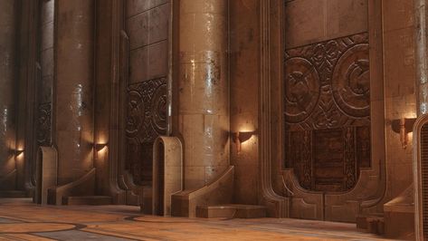 ArtStation - Jedi Temple, Marton Antal Jedi Temple, Star Wars Food, Star Wars Background, Greek Temple, Substance Designer, Star Wars Concept Art, Temple Art, Futuristic Interior, The Old Republic