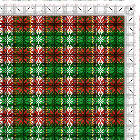 Handweaving.net: Weaving Drafts Search Snowflake Weaving Draft, 8 Shaft Weaving Drafts, Weaving Patterns Loom, Basket Weaving Patterns, Net Weaving, Towel Weaving, Weaving Drafts, Quilt Sewing Patterns, Christmas Towels