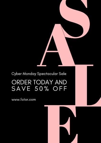 Customizable Black Cyber Monday Flyer Templates | Fotor Graphic Designer Neon Poster, Black Friday Design, Fashion Poster Design, Jazz Poster, Email Design Inspiration, Email Marketing Design, Design Maker, Pink Sale, Promotional Design