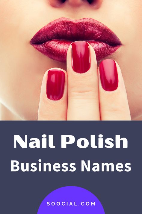 Catchy Beauty Salon Names, Nail Salon Names, Nail Tech Business Cards, Nail Polish Stand, Nails Business, Beauty Salon Names, Shop Name Ideas, Polish Names, Business Name Ideas