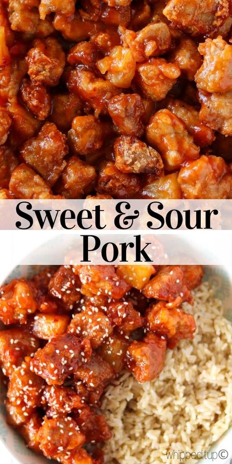 Chinese Pork Recipes, Sweet N Sour Pork Recipe, Sweet Sour Pork, Homemade Chinese Food, Pork Recipes Easy, Chinese Cooking Recipes, Pork Dinner, Easy Chinese Recipes, Tenderloin Recipes