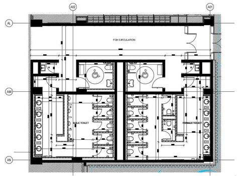 Public toilet details (Enlarged plan) of hotel & resort plan is given in the 2D Autocad DWG drawing file. Download the Autocad 2D DWG drawing file. - Cadbull Bathroom Design Plan, Public Restroom Design, Restroom Architecture, Toilet Plan, Hotel Bathroom Design, Restaurant Floor Plan, Bathroom Design Plans, Resort Interior Design, Cafe Bathroom