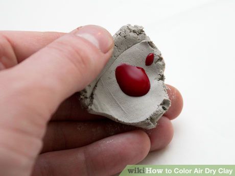 Image titled Color Air Dry Clay Step 2 Colored Air Dry Clay, How To Colour Air Dry Clay, How To Dye Air Dry Clay, How To Paint Air Dry Clay Tutorials, Crayola Air Dry Clay Projects, Crayola Air Dry Clay, Craft Hacks, Diy Air Dry Clay, Air Dry Clay Projects