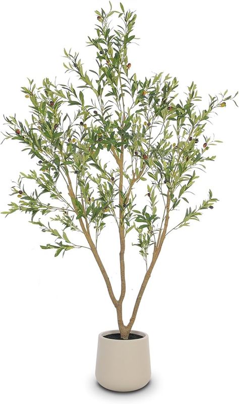 Amazon.com: VIVATREES Olive Trees Artificial Indoor, 7FT Tall Faux Olive Tree with White Tall Planter, Artificial Plants with Natural Wood Trunk and Lifelike Fruits for Home Office Decor : Home & Kitchen Artificial Plants Indoor Decor, Olive Plant, Tree Indoor, Tall Plant, Artificial Plants Indoor, Faux Olive Tree, Plant Indoor, Wood Trunk, Tall Planters