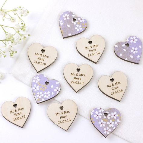 Are you interested in our personalised hearts? With our wedding favour hearts you need look no further. Cherry Blossom Wedding Favors, Floral Wedding Favors, Cherry Blossom Wedding, Personalized Wedding Favors, Date Cards, Personalised Wedding, Save The Date Cards, Wedding Favours, Personalized Wedding