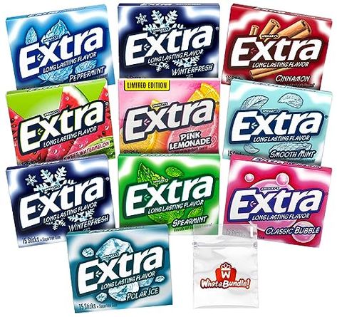 Extra Peppermint Gum, Extra Gum Flavors, Gum Aesthetic, Extra Gum, Pack Of Gum, Gum Flavors, Breath Mints, Sugar Free Gum, Sweet Watermelon