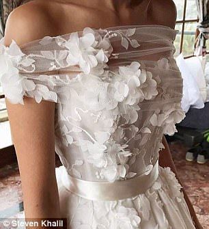 One of the biggest trends Nadine has noticed is 3D embellishments, particularly floral, on wedding dresses Wedding Dress Mermaid Lace, Dress Applique, Big Wedding Dresses, Couture Wedding Gowns, Floral Wedding Dress, Applique Wedding, Applique Wedding Dress, Grace Loves Lace, Ball Gowns Evening