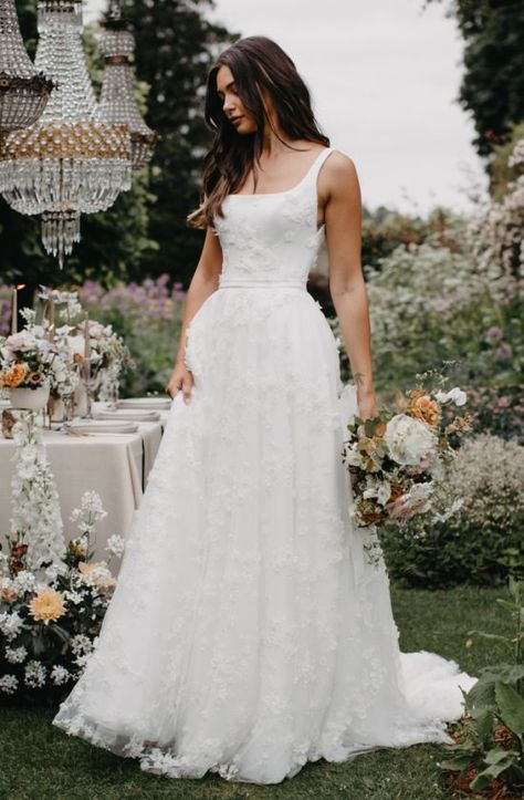 Square Neck Wedding Dress, Suzanne Neville Wedding Dresses, Suzanne Neville, Wedding Dresses A, Wedding Dresses A Line, Dresses A Line, Timeless Wedding Dress, Pretty Wedding Dresses, Rock My Wedding