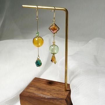 Our range of Gold earring designs are hand-finished from shiny gold-plated unique metal blend.  They are one of a kind - just like YOU. Bubble Earrings, Glass Sphere, Glass Drop Earrings, Contemporary Earrings, Classic Earrings, Long Drop Earrings, Long Dangle Earrings, Colorful Earrings, Vanity Table