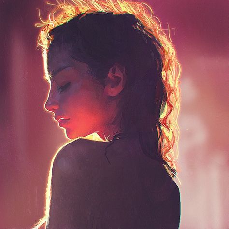 Ilya Kuvshinov, Figurative Kunst, Profile Drawing, Face Profile, 얼굴 드로잉, Digital Painting Portrait, Portrait Lighting, Shotting Photo, Photographie Portrait Inspiration