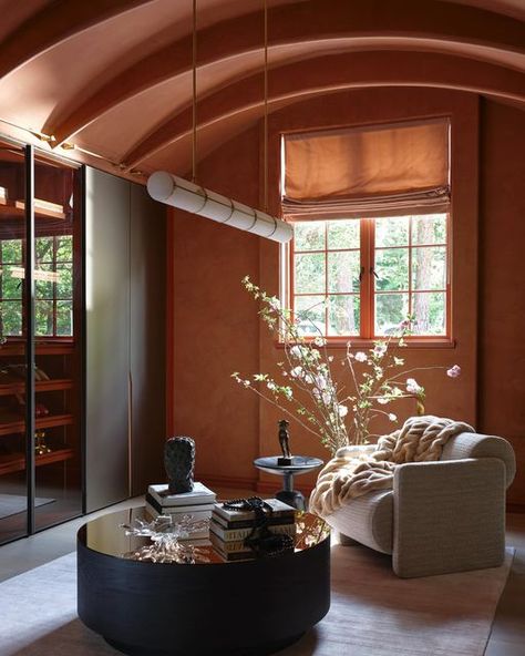 SOURCE on Instagram: "Warm, velvety terracotta plaster walls paired with our custom Italian closet system and vaulted fin ceiling make this space a sophisticated and welcoming retreat … #sourceatl   📸 : @mali_azima   . . .  #customcloset #italiancloset #plaster #luxuryliving #luxurycloset #designinspo #luxuryhome #boutiquestyle #terracotta" Terracotta Interior, Laundry Room Closet, Dressing Rooms, Room Closet, Custom Closet, Closet System, Plaster Walls, Laundry Rooms, Luxury Closet