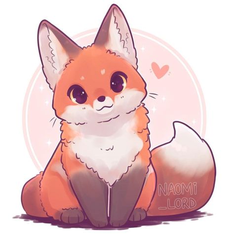 Cute Kitsune Drawing, Cartoon Fox Cute, Chibi Drawings Animals, Chibi Fox Drawing, Really Cute Drawings, Kawaii Fox Drawing, Naomi Lord Animals, Cute Fox Drawing Kawaii, Chibi Animal Drawings