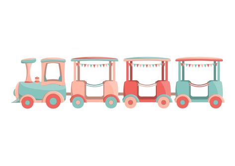 Train Icon, Train Cartoon, Trains Birthday Party, Amusement Park Rides, Train Party, Kids Training, Kids Vector, Train Birthday, Baby Drawing