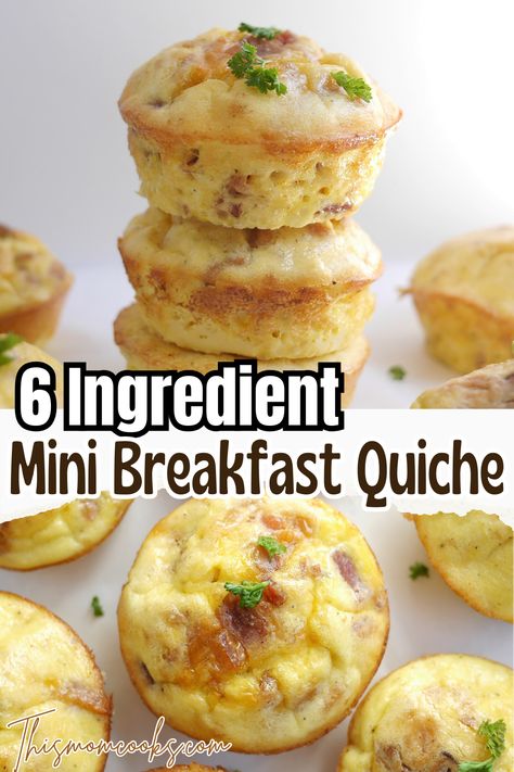 Muffin Tin Crustless Quiche, Crustless Quiche Mini Muffins, Miniature Breakfast Quiche, Crustless Cheese Quiche Recipes Easy, Freezer Mini Quiche, Breakfast Ideas Easy Quick 3 Ingredients, Crustless Quiche Cups Muffin Recipes, Mini Quiche Recipes Easy Crustless, Mini Breakfast Omelets