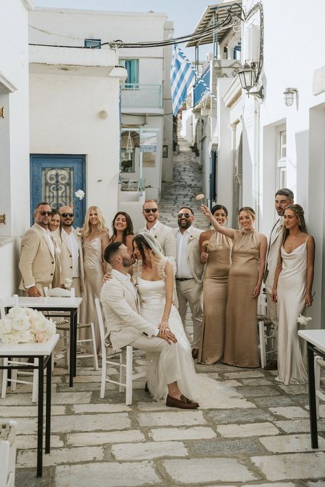 Greece Wedding Dress, Greece Party, Tinos Greece, Greek Wedding Dresses, Outdoor Beach Wedding, Greek Islands Wedding, Mykonos Wedding, Halfpenny London, London Bride