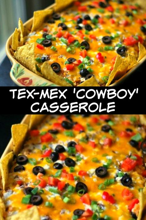 Popular Casseroles, Cowboy Casserole, Mexican Casserole, Tex Mex Recipes, God Mat, Think Food, Easy Casserole Recipes, Easy Casserole, Mexican Dishes