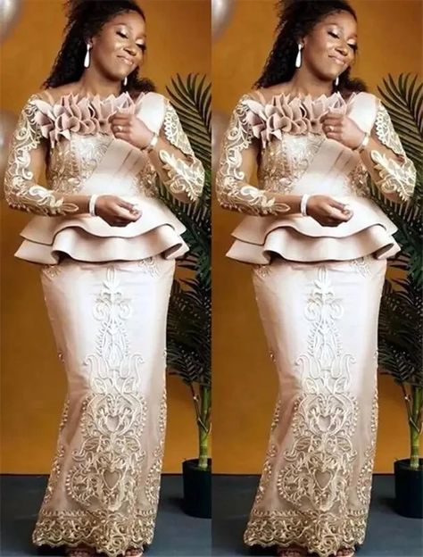 Mother Of Bride Dresses Long, Nigerian Lace Dress, Mother Of Bride Dresses, Lace Dress Classy, Dresses Long Sleeves, Nigerian Lace Styles Dress, Party Gown Dress, Nigerian Lace Styles, African Lace Styles