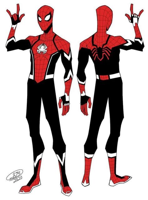 Prickly Alpaca Spidersona, Yotakuboi Spiderman, Spiderman Suits Concept, Spiderman Suit Design Concept, Spiderman Costume Design, Spiderman Suit Ideas, Spiderman Suit Designs, Spiderman Redesign, Spiderman Draw